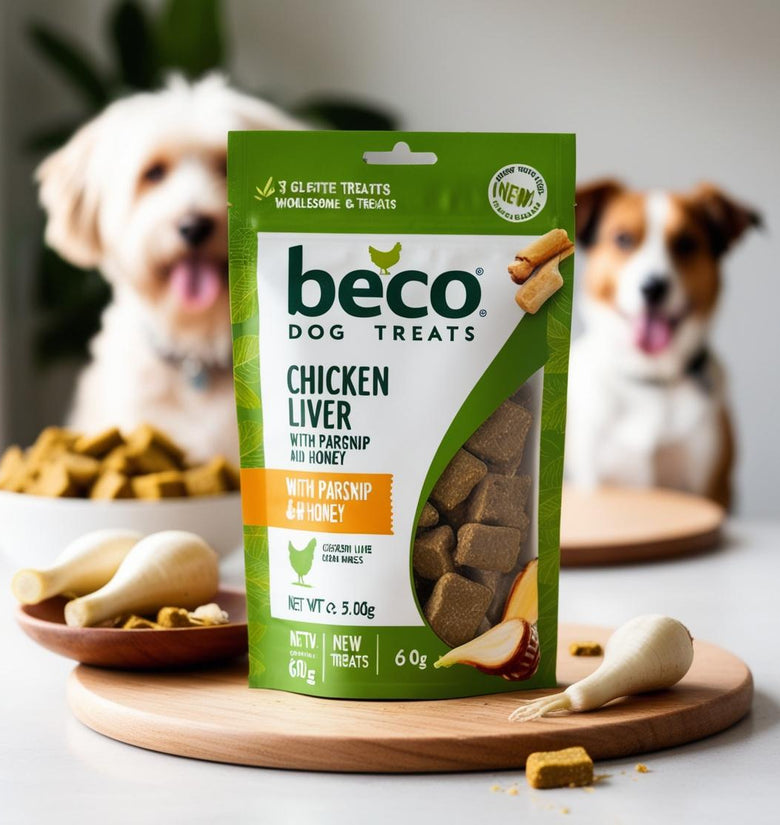 Beco Dog Treats Chicken Liver with Parsnip and Honey 60g